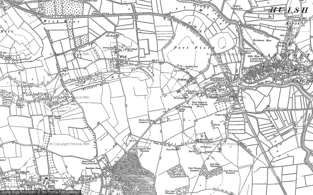 Old Map of Wick, 1886 in 1886