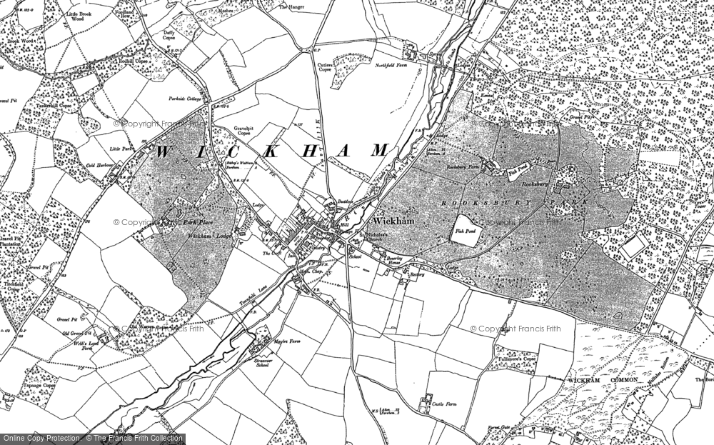 Old Map of Wickham, 1895 in 1895