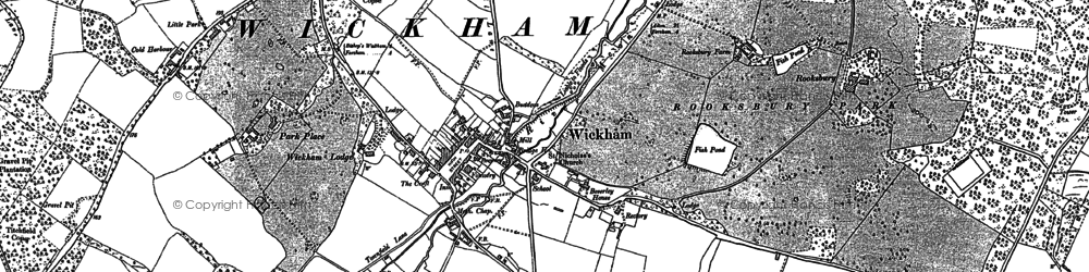 Old map of Wickham in 1895