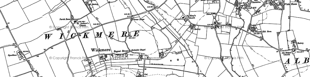 Old map of Lower Street in 1885