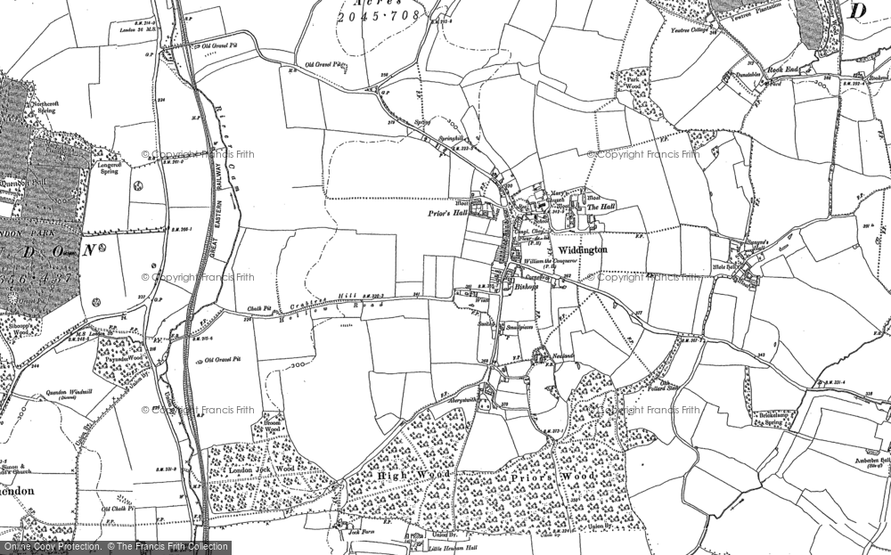 Old Map of Widdington, 1896 in 1896