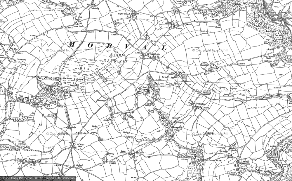 Old Map of Widegates, 1881 - 1882 in 1881