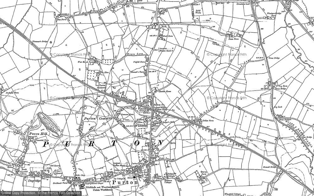 Old Map of Historic Map covering Bentham Ho in 1899