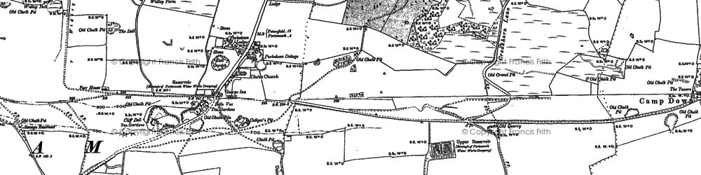 Old map of Widley in 1895
