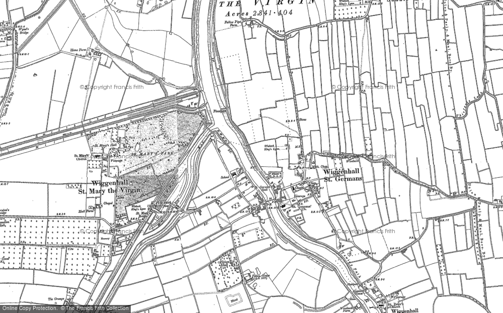 Old Map of Wiggenhall St Germans, 1884 - 1886 in 1884