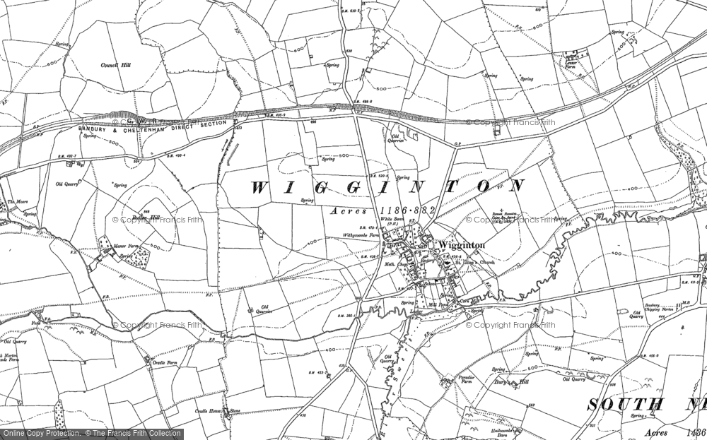 Old Map of Wigginton, 1898 in 1898