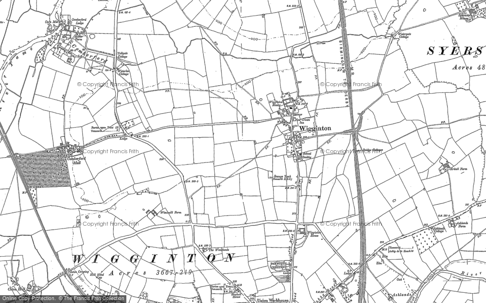Old Map of Wigginton, 1900 in 1900