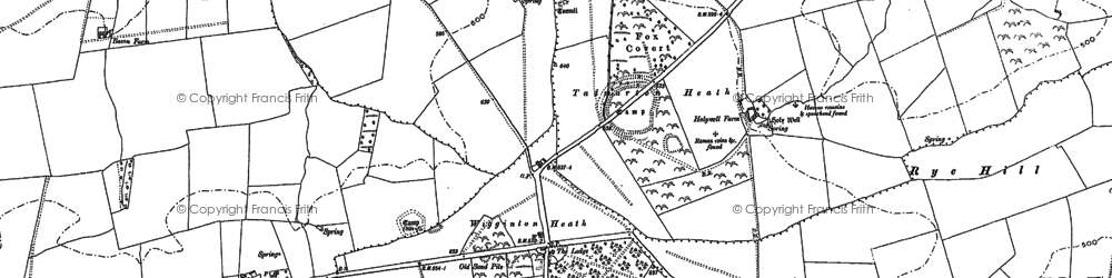 Old map of Wigginton Heath in 1898