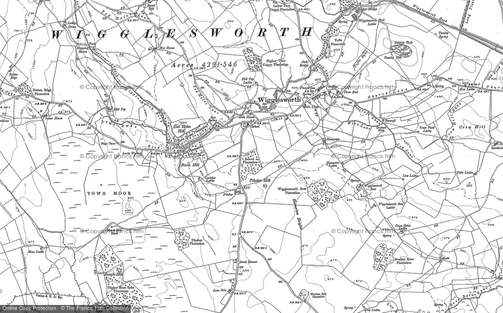 Old Map of Wigglesworth, 1907 in 1907