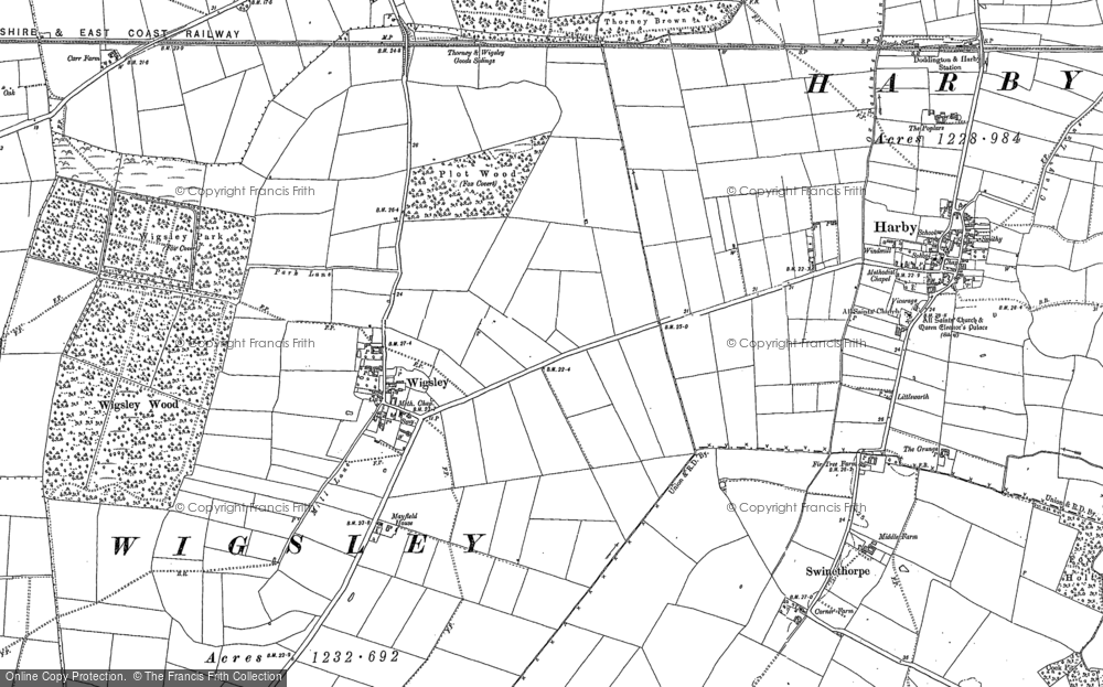 Old Map of Wigsley, 1899 - 1904 in 1899