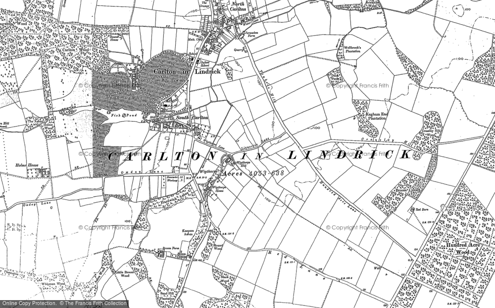 Old Map of Wigthorpe, 1897 in 1897