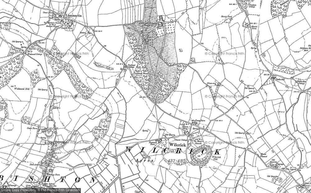 Old Map of Historic Map covering Wilcrick Hill (Fort) in 1900
