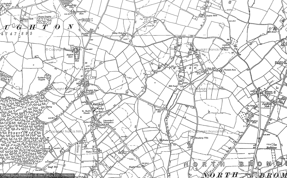 Old Map of Wildmoor, 1882 - 1883 in 1882