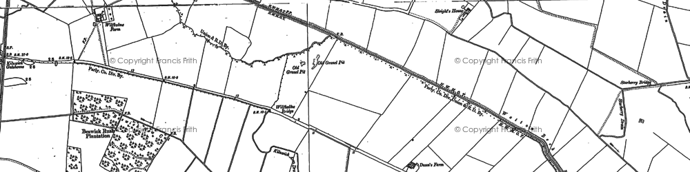 Old map of Whinnyforth in 1890