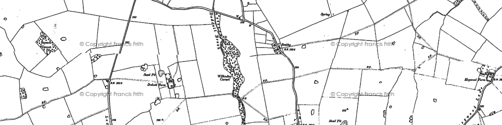 Old map of New Woodhouses in 1879