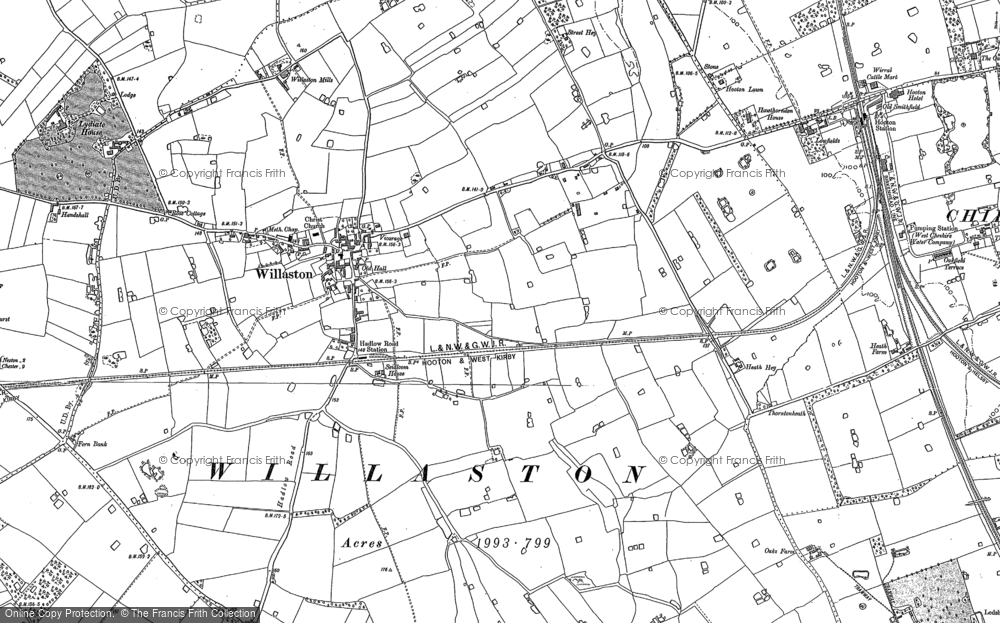 Old Map of Willaston, 1897 in 1897