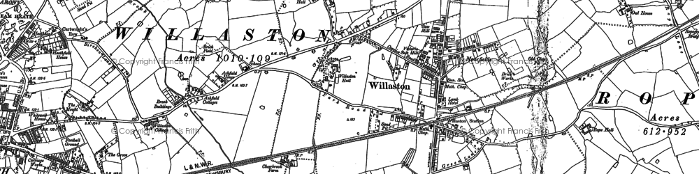 Old map of Willaston in 1897