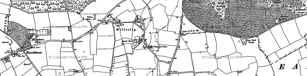 Old map of Willesley in 1899