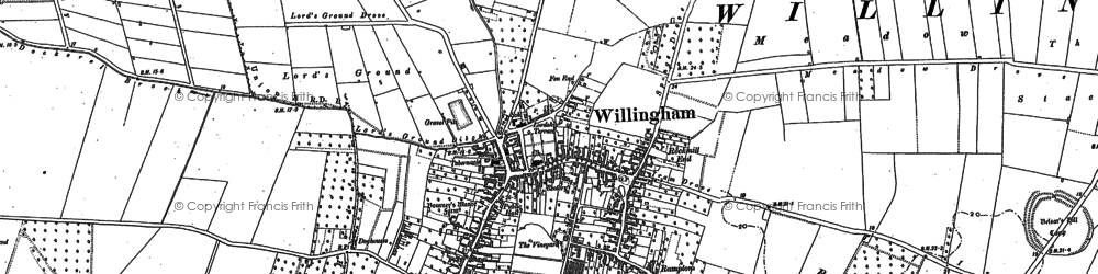 Old map of Belsar's Hill in 1887