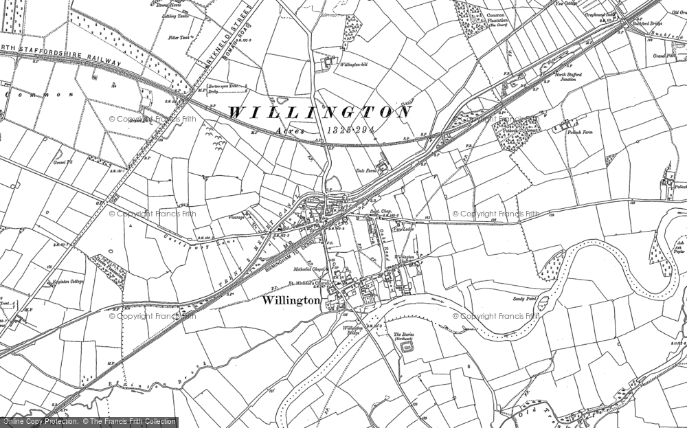 Old Map of Willington, 1881 - 1882 in 1881