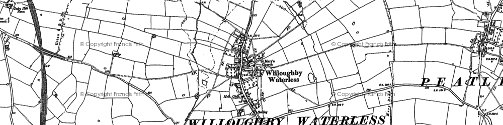 Old map of Whetstone Brook in 1885