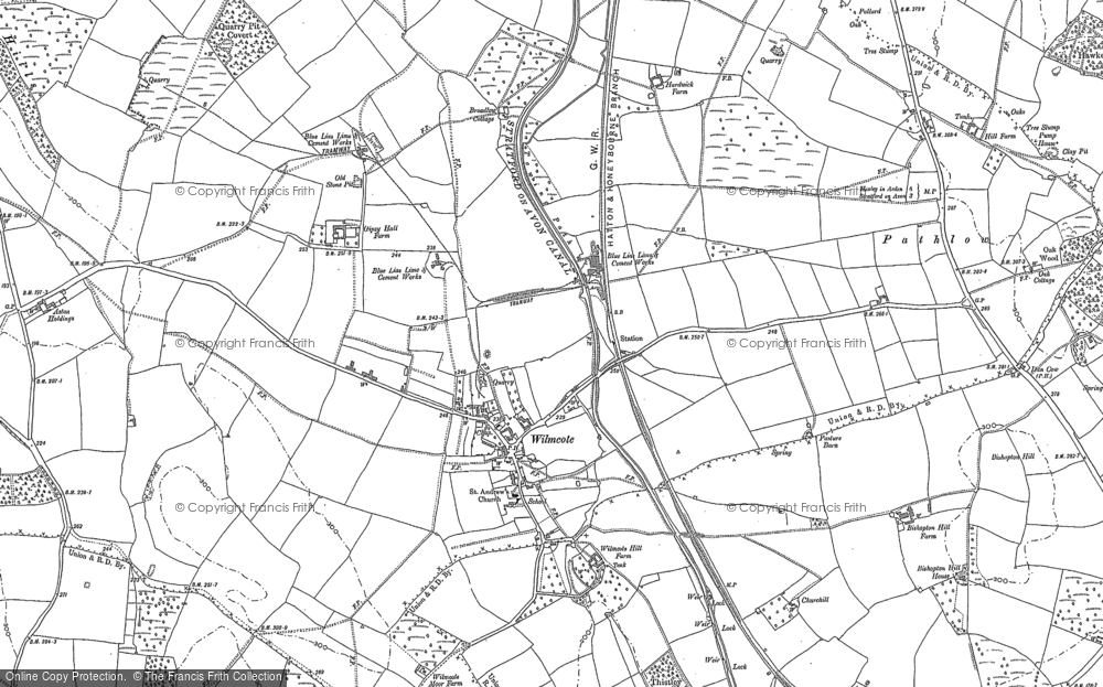 Old Map of Wilmcote, 1885 - 1886 in 1885
