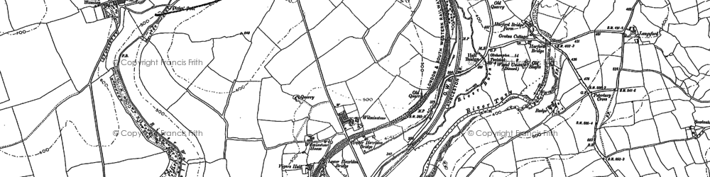 Old map of Kelly College in 1883