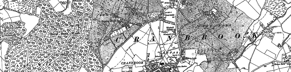 Old map of Angley Ho in 1895