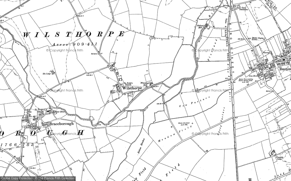 Old Map of Wilsthorpe, 1886 in 1886