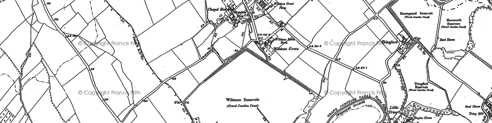 Old map of Wilstone Green in 1896