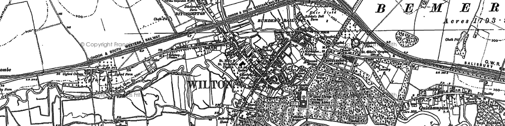 Old map of Bulbridge in 1899