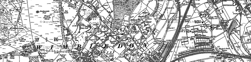 Old map of Putney Vale in 1894