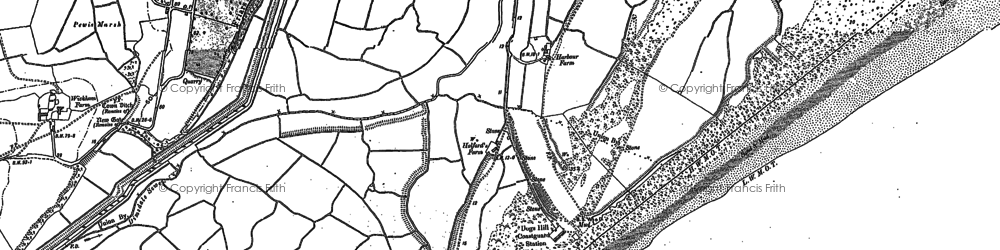 Old map of Winchelsea Beach in 1907