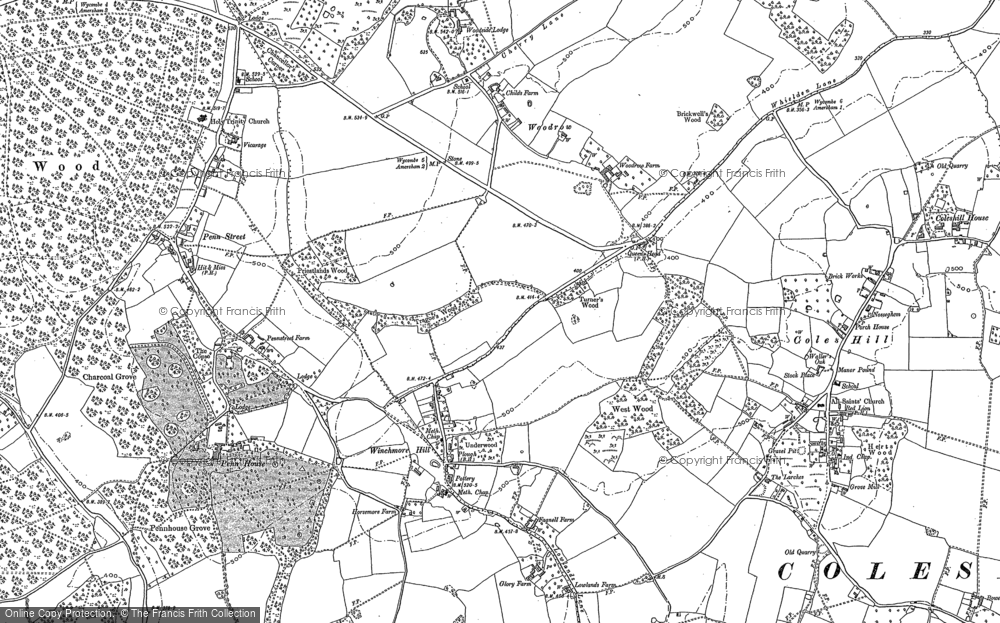 Old Map of Winchmore Hill, 1897 - 1923 in 1897