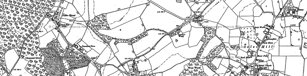Old map of Winchmore Hill in 1897