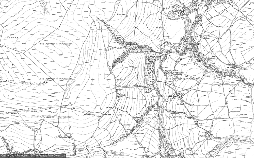Old Map of Winder Wood, 1910 in 1910