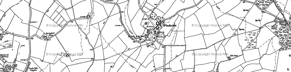 Old map of Winderton in 1904