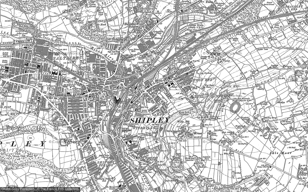 Old Map of Windhill, 1891 in 1891