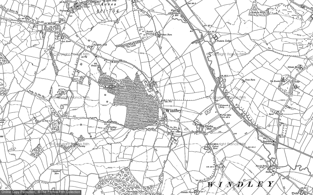 Old Map of Windley, 1880 - 1881 in 1880