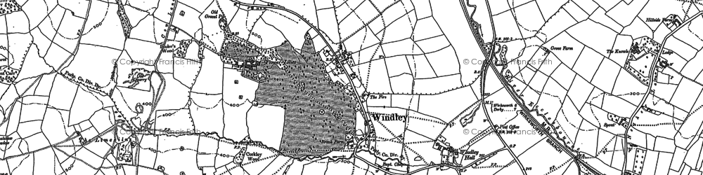Old map of Windley in 1880