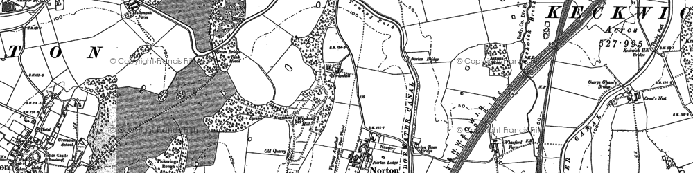 Old map of Windmill Hill in 1897