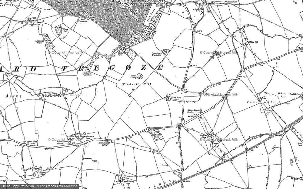 Old Map of Historic Map covering Woodshaw in 1899