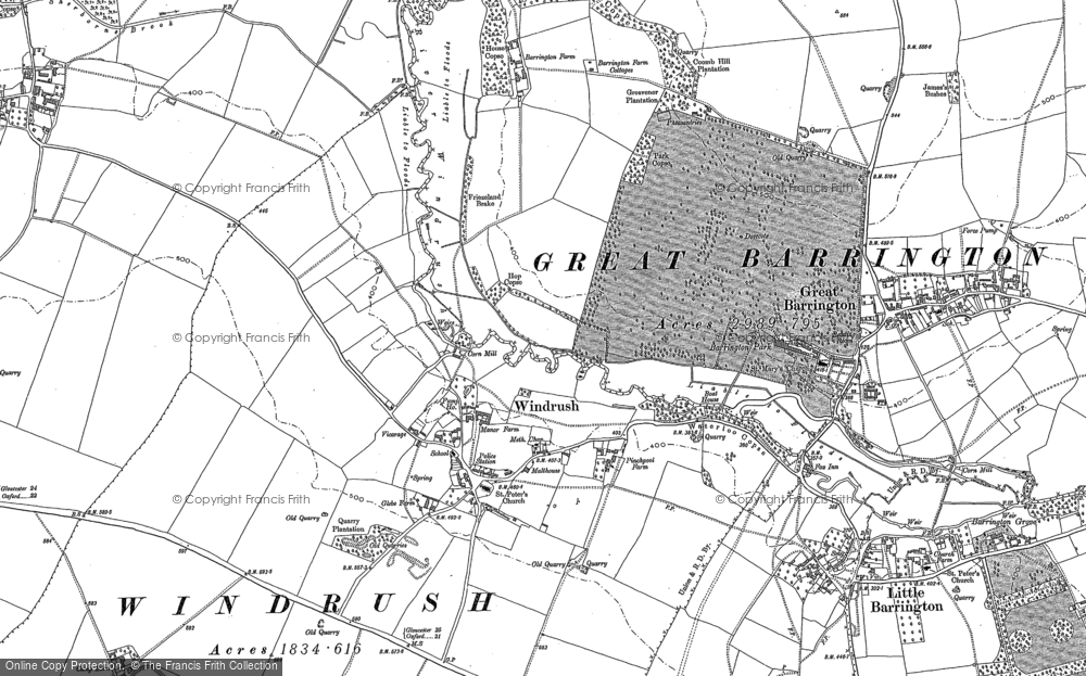 Old Map of Windrush, 1900 in 1900