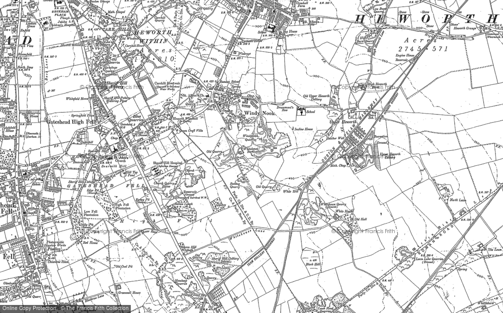 Old Map of Historic Map covering Whitehills in 1895