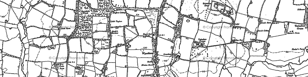 Old map of Wineham in 1896