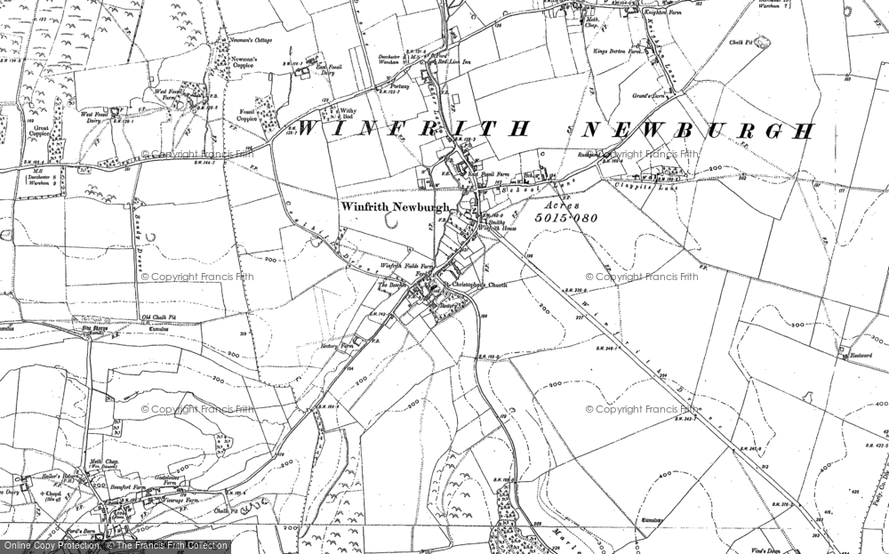 Old Map of Winfrith Newburgh, 1886 in 1886