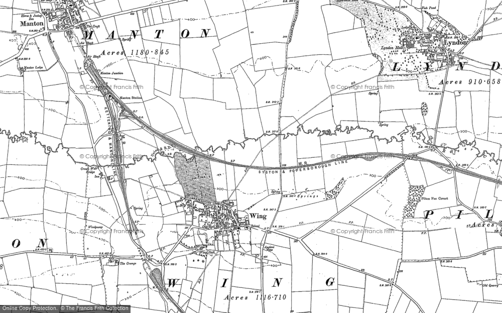 Old Map of Wing, 1884 - 1902 in 1884