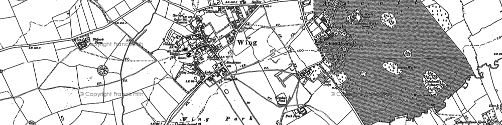 Old map of Wing in 1923
