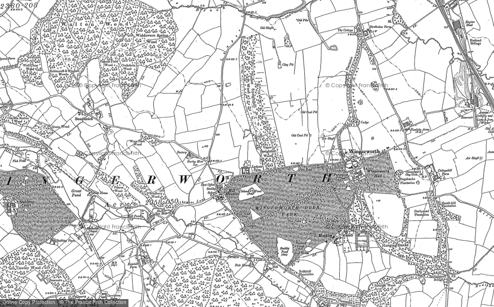 Old Map of Historic Map covering Belfit Hill in 1877