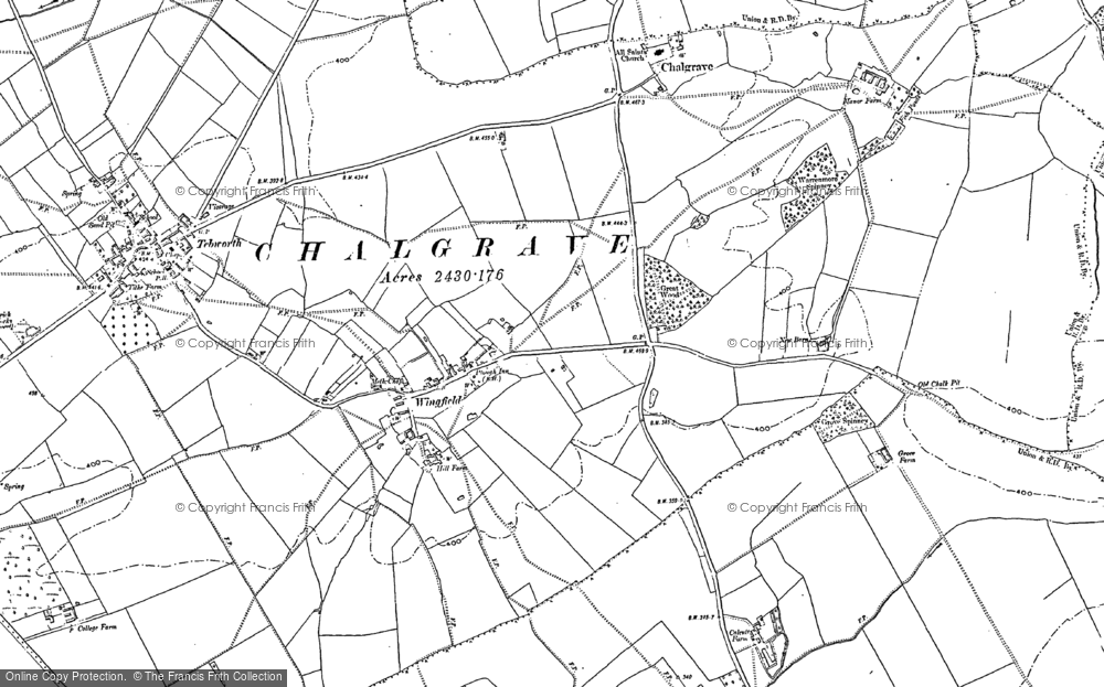 Old Map of Wingfield, 1881 in 1881